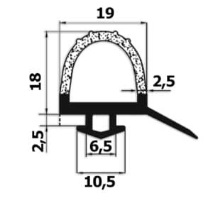 Λάστιχο Ψυκτικής Πόρτας Συντήρησης - Μικρό