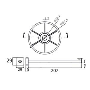 Εξάρτημα Στερέωσης Μηχανισμού Συρόμενης Πόρτας - Σχέδιο