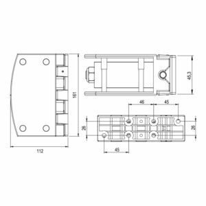 Μεντεσές Πόρτας Flip-Flap - Σχέδιο