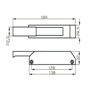 Κλείστρο Για Μικρή Ψυκτική Πόρτα Σε Πάγκο Ψυγείο - Σχέδιο